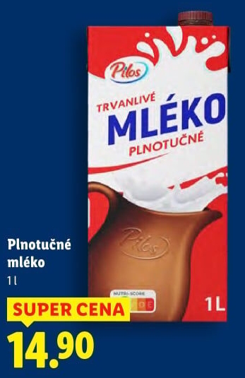 Mléko trvanlivé Pilos - 3,5% plnotučné