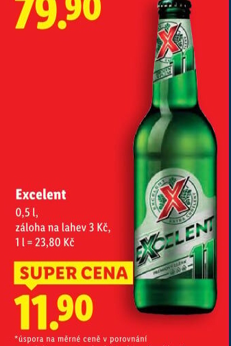 Pivo světlý ležák 11° Excelent