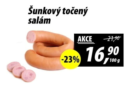 Salám šunkový točený