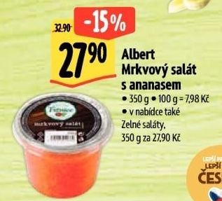 Mrkvový salát s ananasem Albert