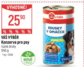 Konzerva pro psy Váš Výběr