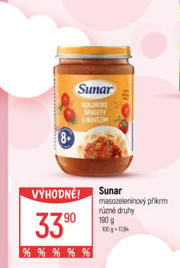 Masozeleninový příkrm Sunar