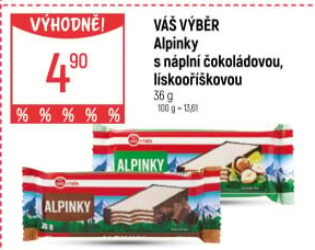 Oplatky Alpinky Váš Výběr