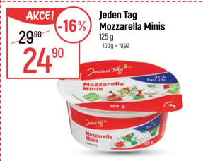 Sýr Mozzarella Minis Jeden Tag