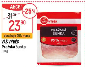 Pražská šunka nejvyšší jakosti Váš Výběr