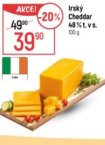 Sýr Cheddar irský 48%