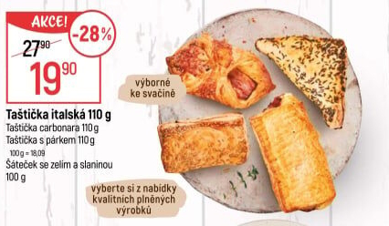 Taštička se slanou náplní