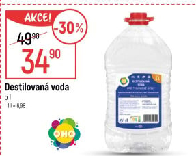 Voda destilovaná OHO