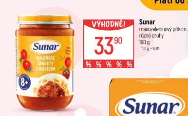 Masozeleninový příkrm Sunar