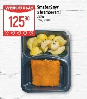 Smažený sýr s bramborem Globus