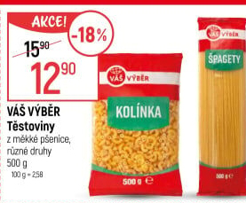 Těstoviny Váš Výběr