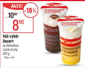 Dezert se šlehačkou Váš Výběr