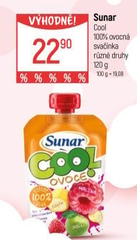 Kapsička do ručičky Ovocné pyré Cool Sunar