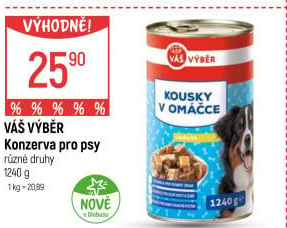 Konzerva pro psy Váš Výběr