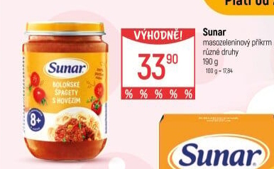 Masozeleninový příkrm Sunar