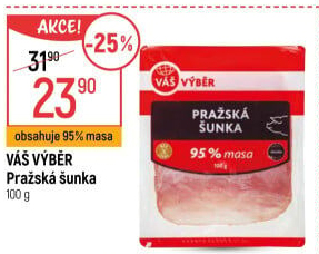 Pražská šunka nejvyšší jakosti Váš Výběr