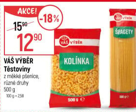 Těstoviny Váš Výběr
