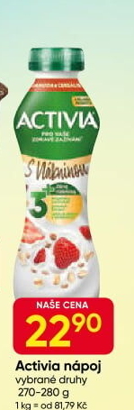 Jogurtový nápoj Activia Danone