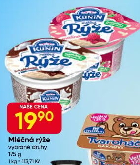 Mléčná rýže Mlékárna Kunín