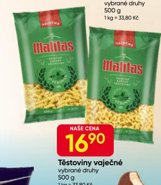 Těstoviny vaječné Malitas