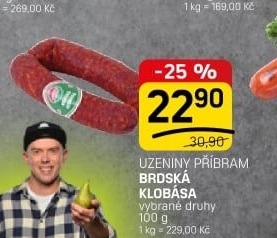 Brdská klobása Maso Příbram