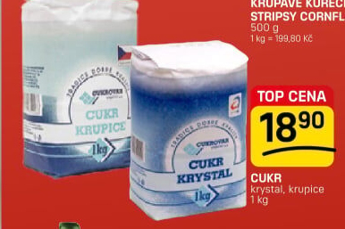 Cukr krystal Cukrovar Vrbátky