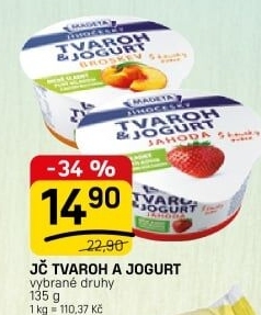 Dezert tvaroh s jogurtem jihočeský Madeta