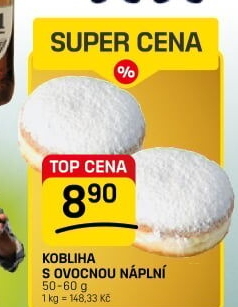 Kobliha s ovocnou náplní