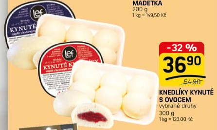 Kynuté knedlíky ovocné Lef