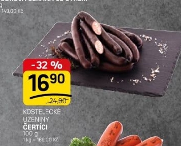 Párky Čertíci Kostelecké uzeniny