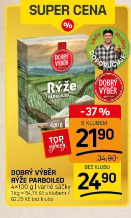 Rýže parboiled Dobrý Výběr