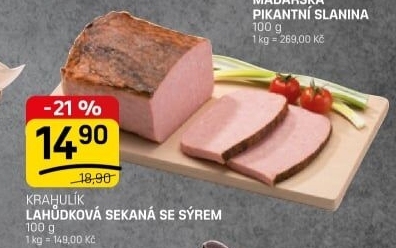 Sekaná lahůdková se sýrem Krahulík