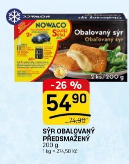 Sýr obalovaný mražený Nowaco