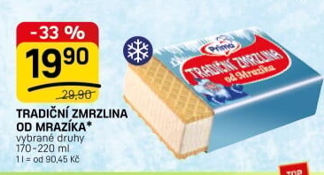 Tradiční zmrzlina od Mrazíka Prima