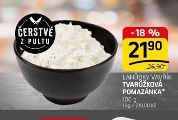 Tvarůžková pomazánka Lahůdky Vavřík