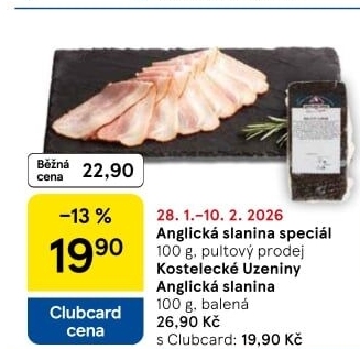Anglická slanina Kostelecké uzeniny