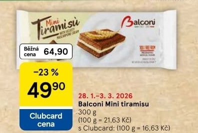 Dezert mini Tiramisu Balconi