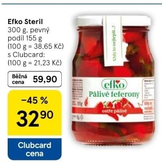 Feferony pálivé Efko