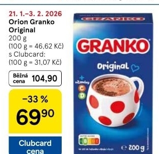 Instantní kakao Granko Orion