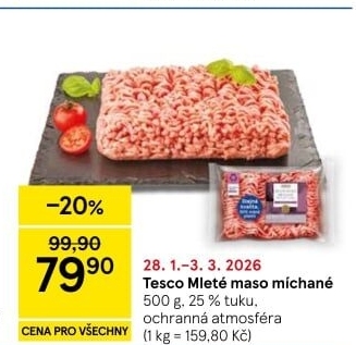 Mleté maso mix Tesco