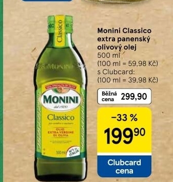 Olivový olej extra panenský Classico Monini