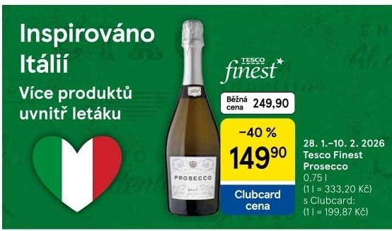 Prosecco brut DOC Tesco finest