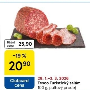 Salám turistický Tesco