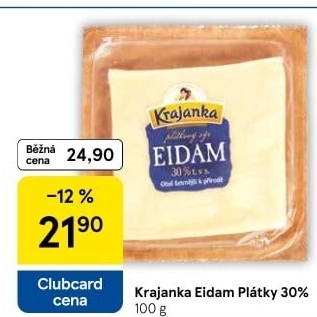 Sýr Eidam 30 % Krajanka