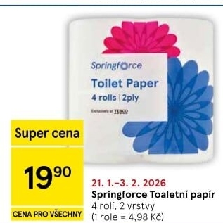 Toaletní papír 2vrstvý Springforce