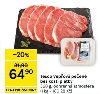 Vepřová pečeně bez kosti Tesco