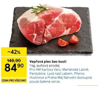 Vepřová plec bez kosti