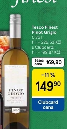 Víno Pinot Grigio Tesco Finest