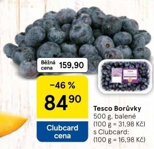 Borůvky Tesco