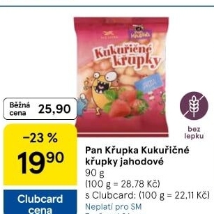 Křupky kukuřičné ochucené bez lepku Pan Křupka Rej